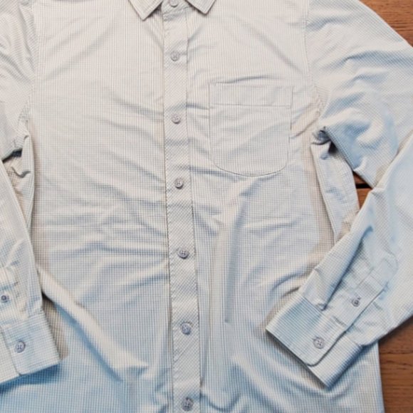 Travis Mathew Men's Long Sleeve Let's Do It Again Striped Shirt Gray, Size: Medi - Picture 3 of 7